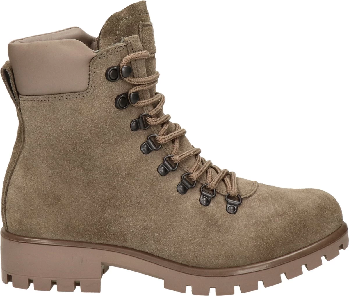 Ecco Modtray Dames Veterboot - Taupe - Maat 38 1 Ecco Modtray Dames Veterboot - Taupe - Maat 38