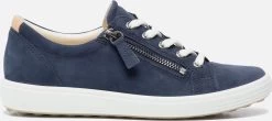 Ecco Soft 7 W Veterschoenen Blauw Textiel - Dames - Maat 40 -ECCO Schoenenhemel 1200x534