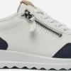 Ecco Flexure Runner Sneakers Wit Leer - Dames - Maat 39