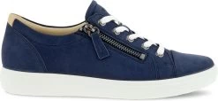 Ecco Soft 7 W Veterschoenen Blauw Textiel - Dames - Maat 40