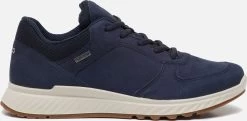 Ecco Exostride W Sneakers Blauw Leer - Dames - Maat 38