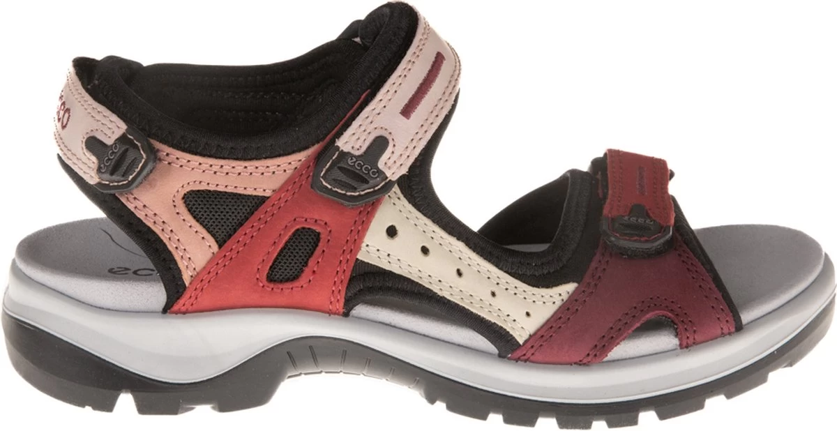 Ecco 822083 60406 Rood-roze Klit Sandaal Maat 41 1 Ecco 822083 60406 Rood-roze Klit Sandaal Maat 41