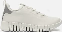 Ecco Gruuv W Sneakers Wit Imitatieleer - Dames - Maat 41