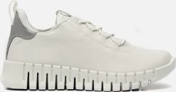 Ecco Gruuv W Sneakers Wit Imitatieleer - Dames - Maat 36