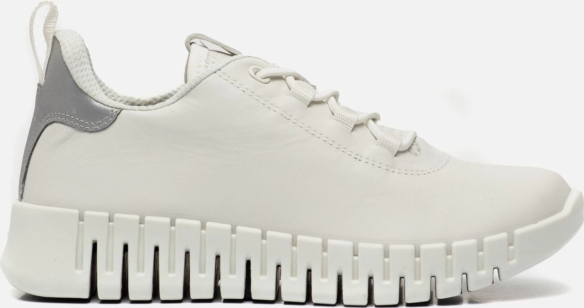 Ecco Gruuv W Sneakers Wit Imitatieleer - Dames - Maat 36