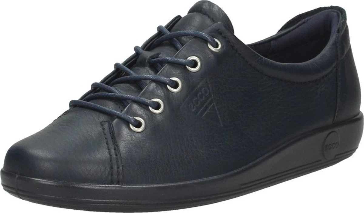 ECCO Soft Classic Leren Dames Veterschoenen - Blauw - Maat 39 - Echt Leer - Uitneembare Zool 3 ECCO Soft Classic Leren Dames Veterschoenen - Blauw - Maat 39 - Echt Leer - Uitneembare Zool - Afbeelding 3