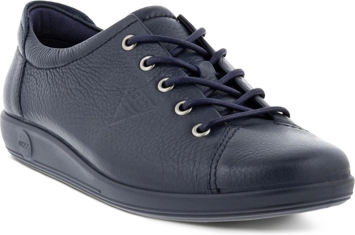 ECCO Soft Classic Leren Dames Veterschoenen - Blauw - Maat 39 - Echt Leer - Uitneembare Zool 18 ECCO Soft Classic Leren Dames Veterschoenen - Blauw - Maat 39 - Echt Leer - Uitneembare Zool - Afbeelding 18